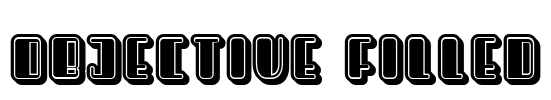 Objective Filled 字体预览图