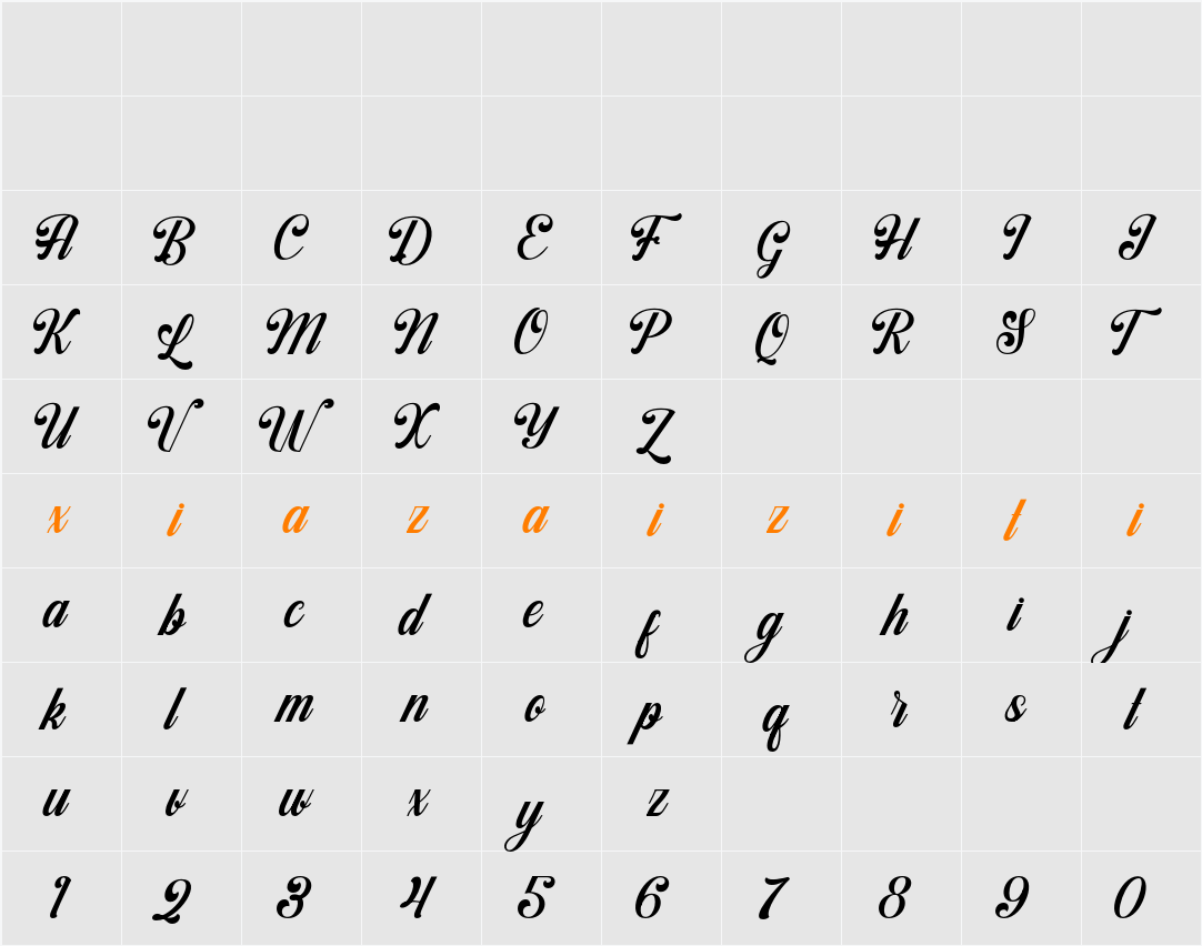Monstay 字符映射表