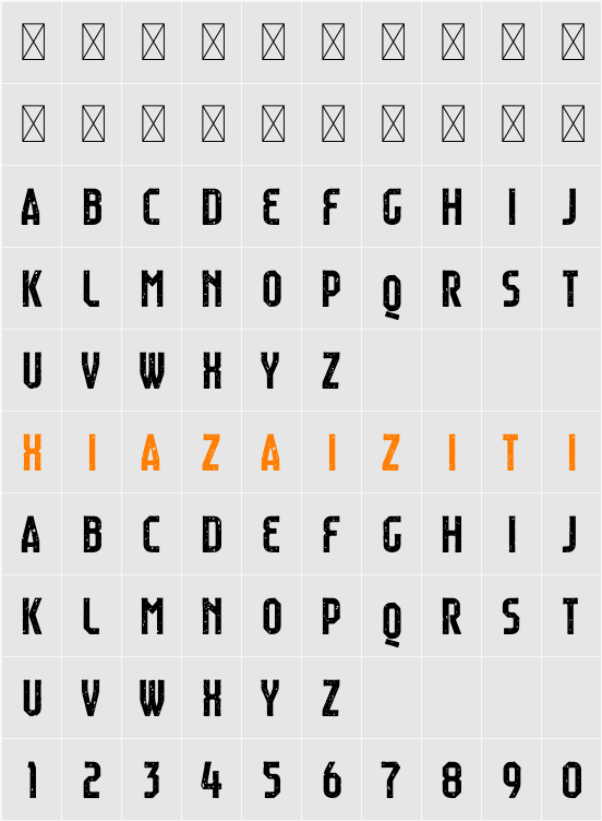 Raumdeuter Stamp Personal 字符映射表