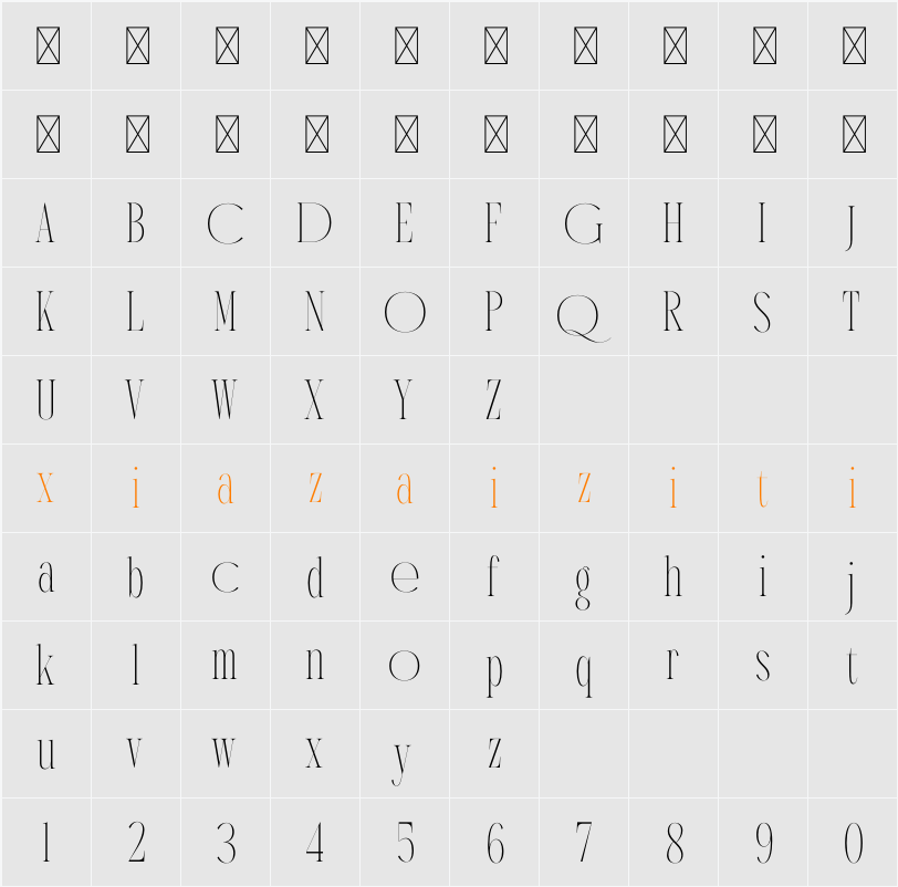 Meliodash 字符映射表