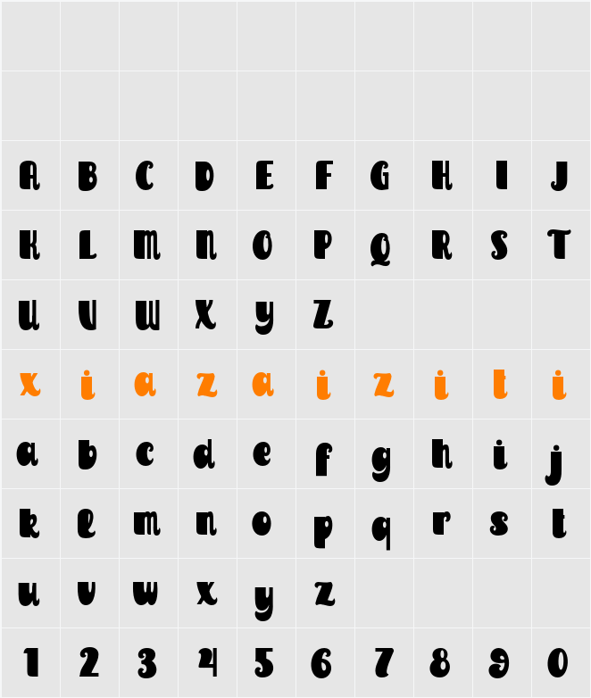 Raintage 字符映射表