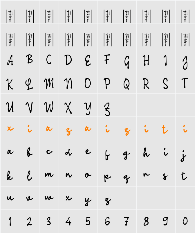 Obage Script 字符映射表