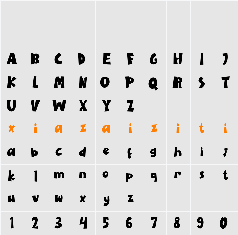 Pandicorn FREE 字符映射表