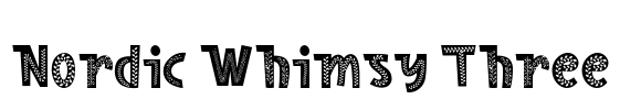 Nordic Whimsy Three 字体预览图