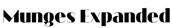 Munges Expanded 字体预览图