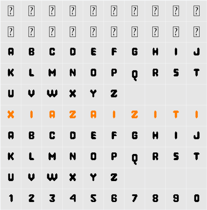 Pixel Game 字符映射表