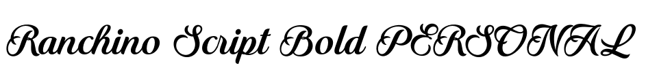 Ranchino Script Bold PERSONAL