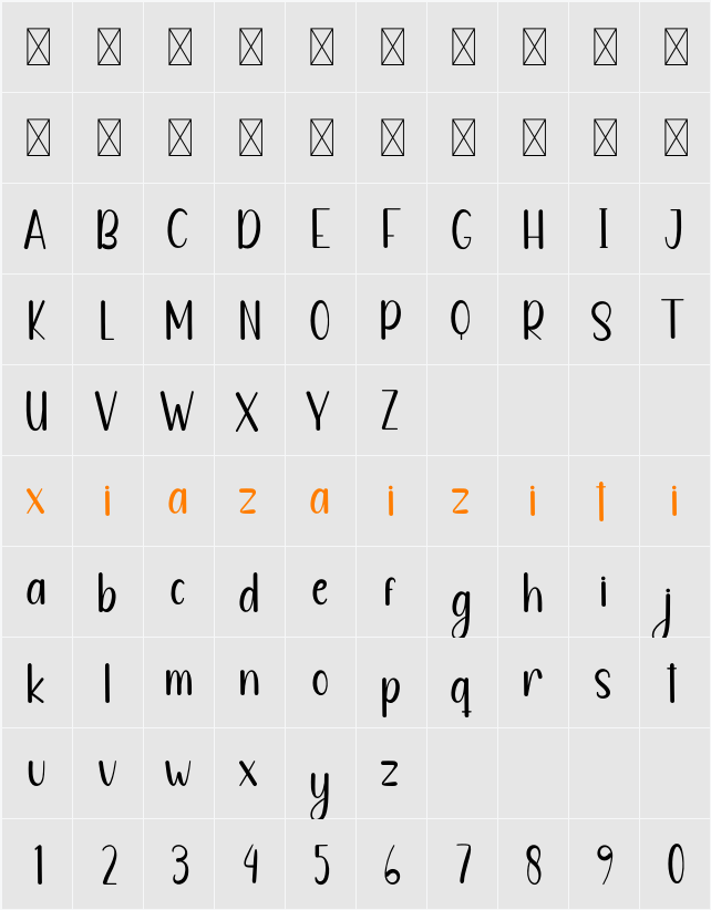Midnight 字符映射表