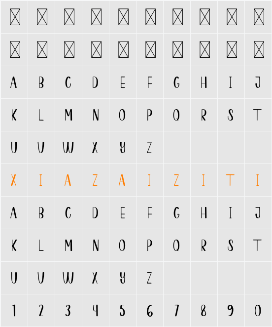 Morning 字符映射表