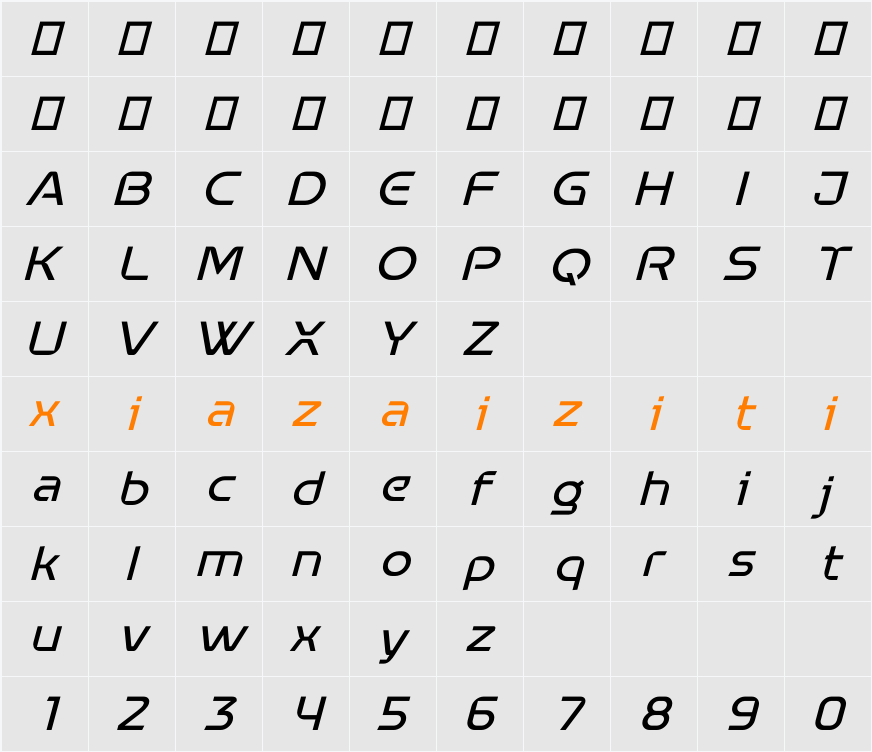 Nabulist 字符映射表