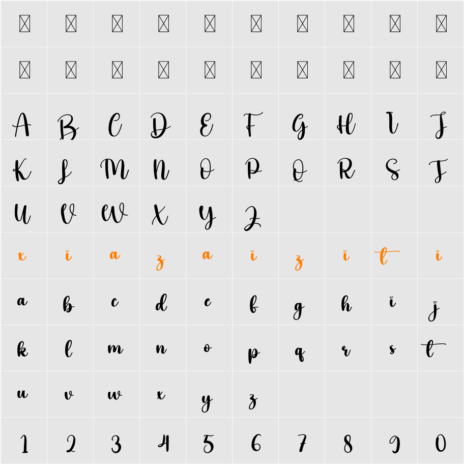 Pillow 字符映射表