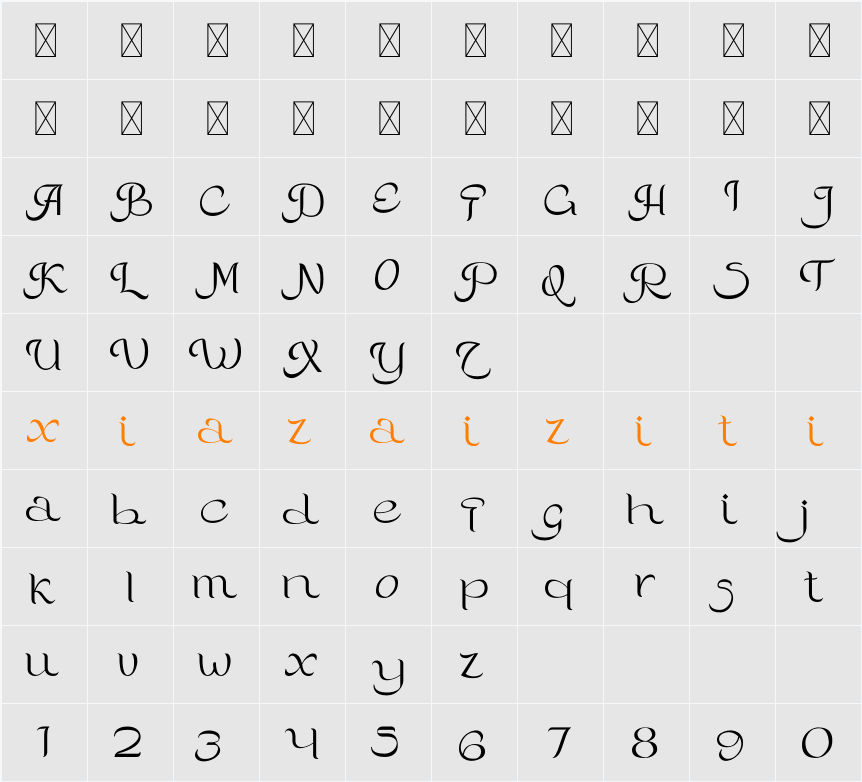 Nadishaq 字符映射表