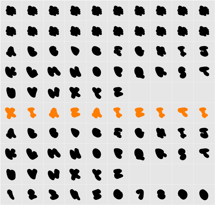 Murals Tribe Letter Extrude 字符映射表