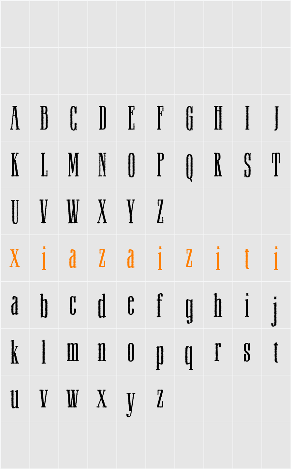 Railine Rough Demo 字符映射表