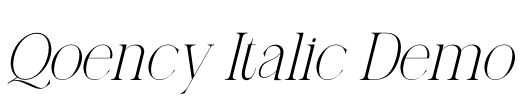 Qoency Italic Demo