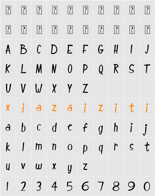 RAVEN FOREST 字符映射表
