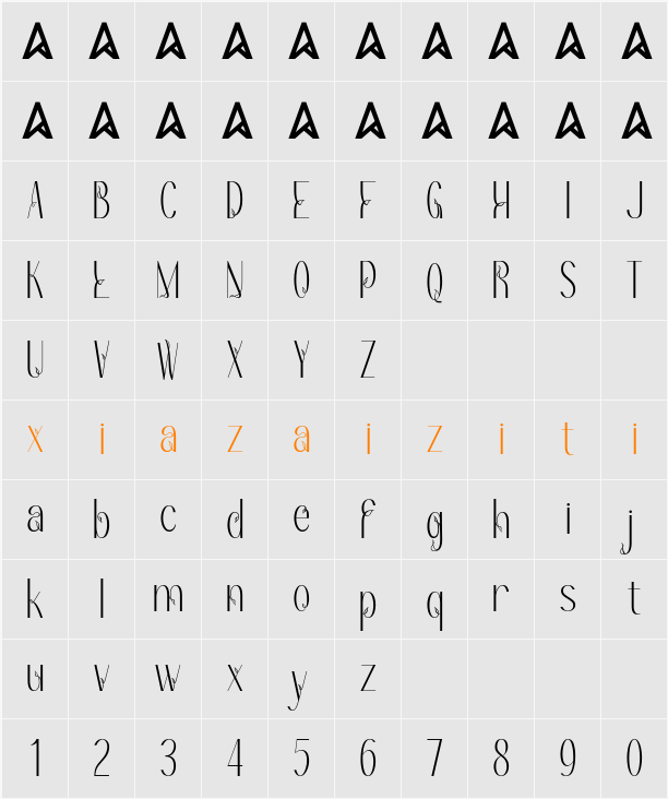 Redivola 字符映射表