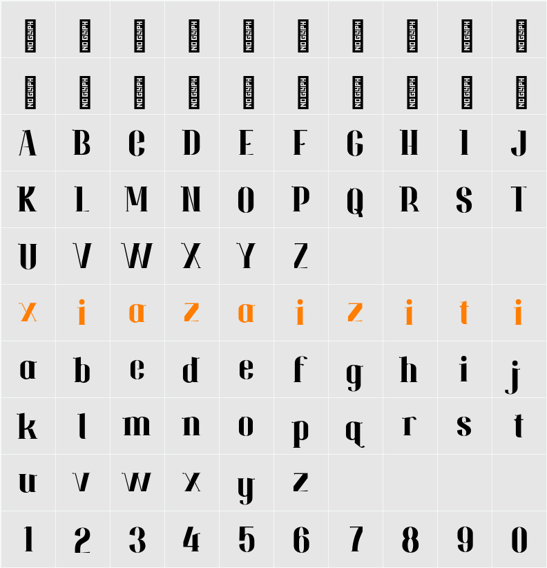 Pitriya Personal Use 字符映射表