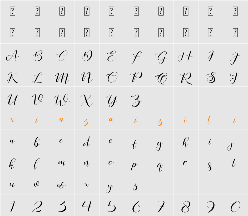 Raghide 字符映射表