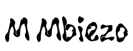 M Mbiezo 字体预览图