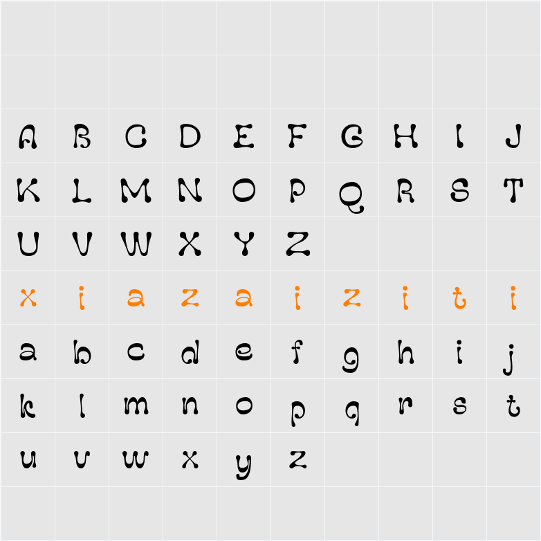 Peacy Demo 字符映射表