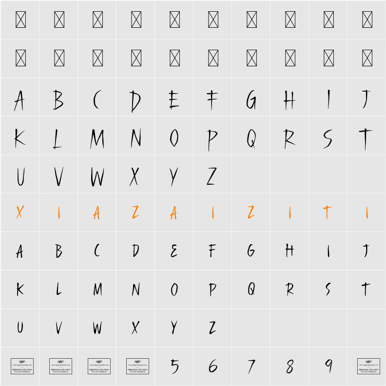 Morbid Night Free 字符映射表