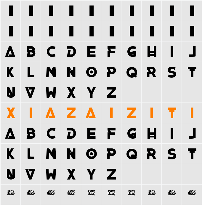 Point LJ Special Extra-DEMO 字符映射表