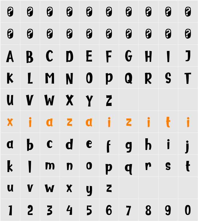 Mocha Sundae 字符映射表