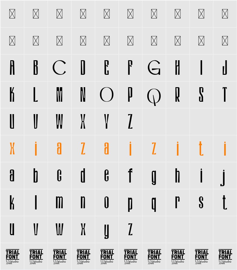 Qualifying Conditions Demo 字符映射表