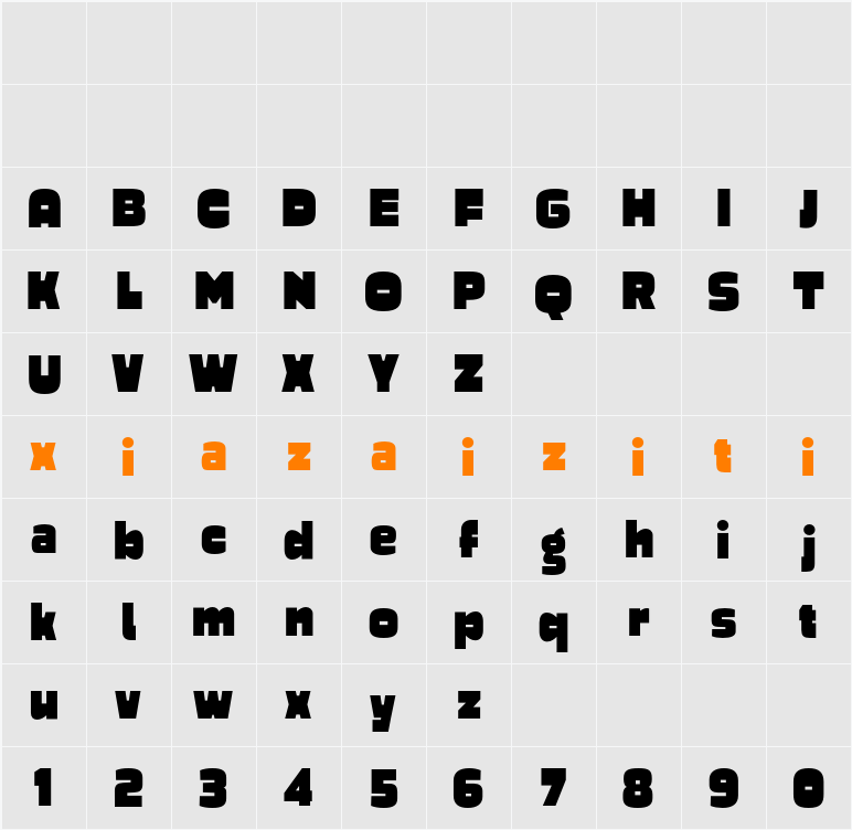Ortland 字符映射表
