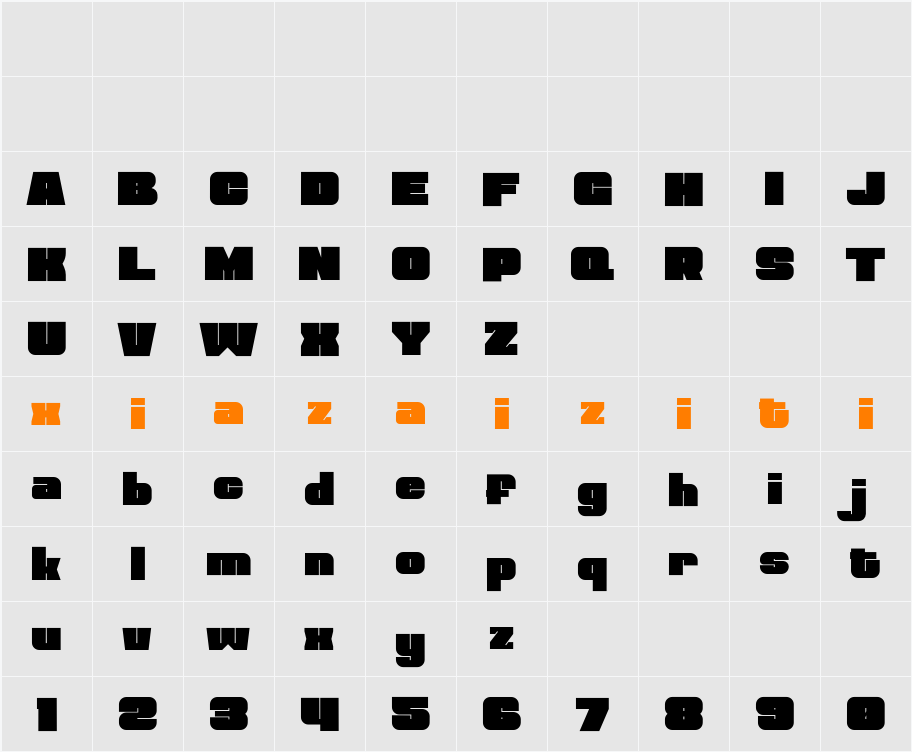 REDJOLA Free Trial 字符映射表