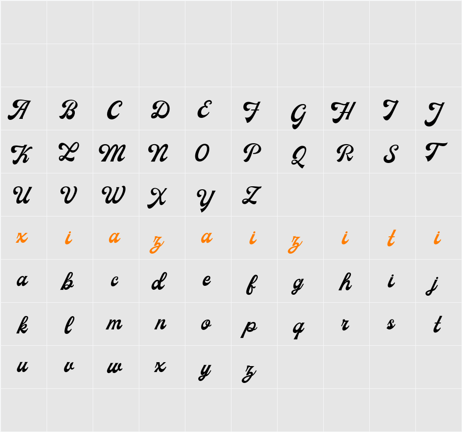 Milestone Free Version Script 字符映射表