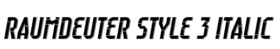 Raumdeuter Style 3 Italic