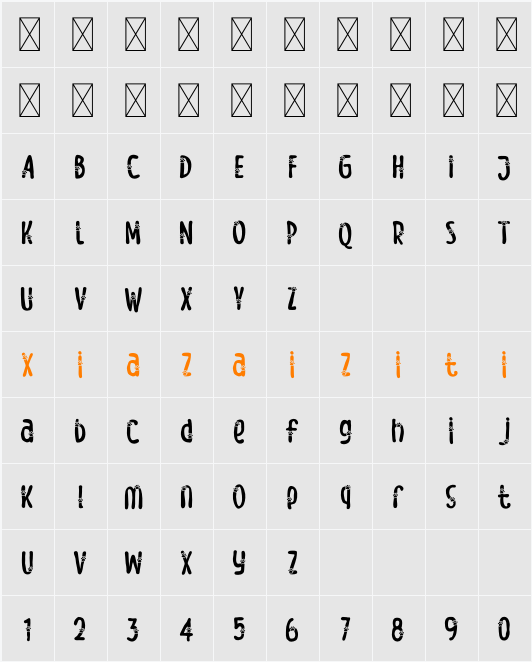 Meow Zilla Paw 字符映射表