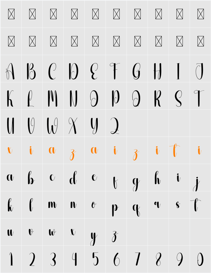 Rallying 字符映射表