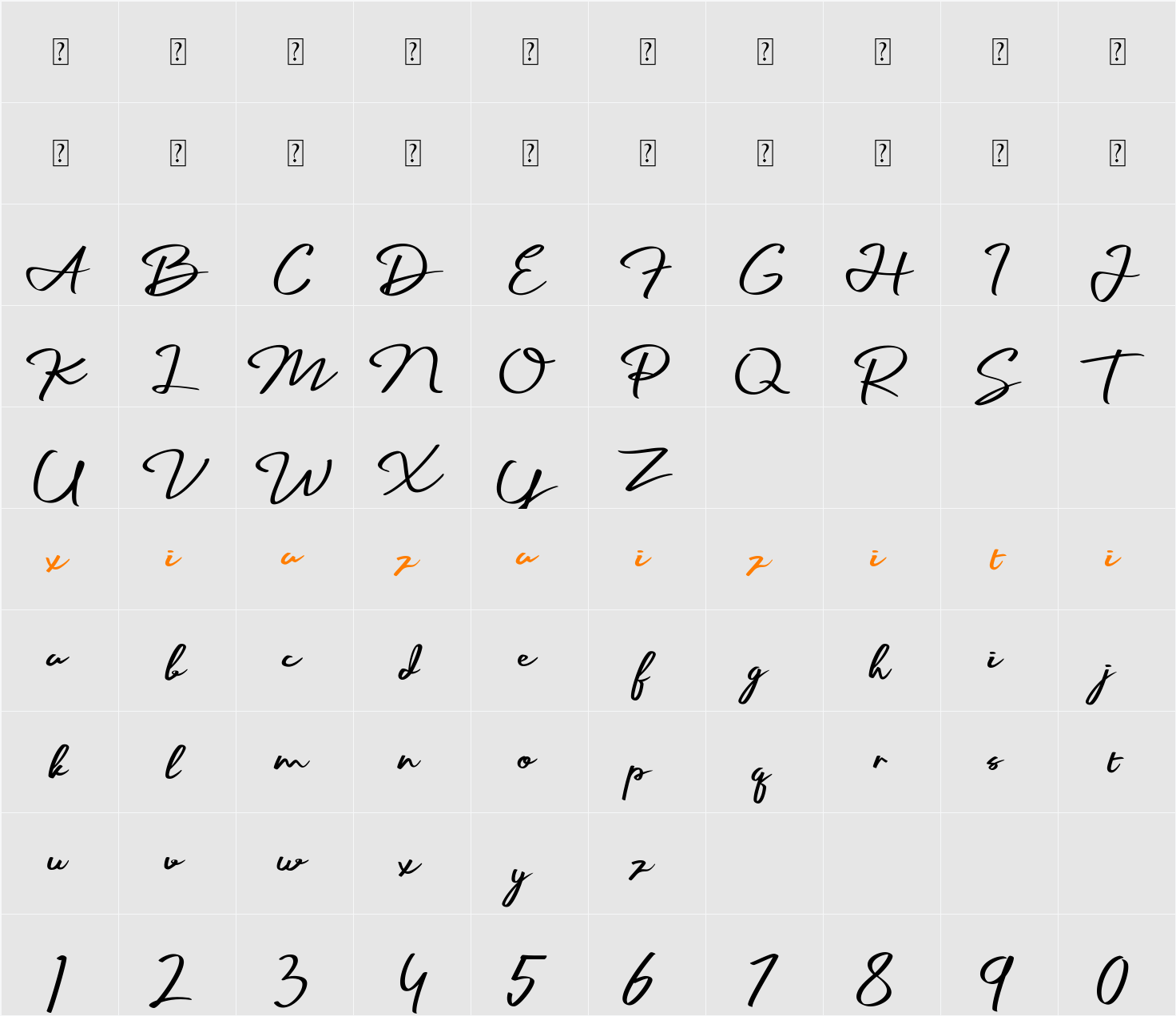 Palmark 字符映射表