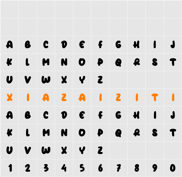 Pinky Burst 字符映射表