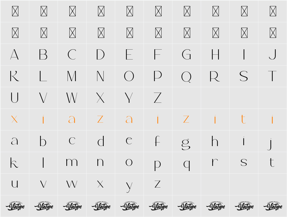 McAlester Demo 字符映射表