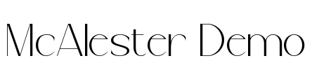 McAlester Demo 字体预览图