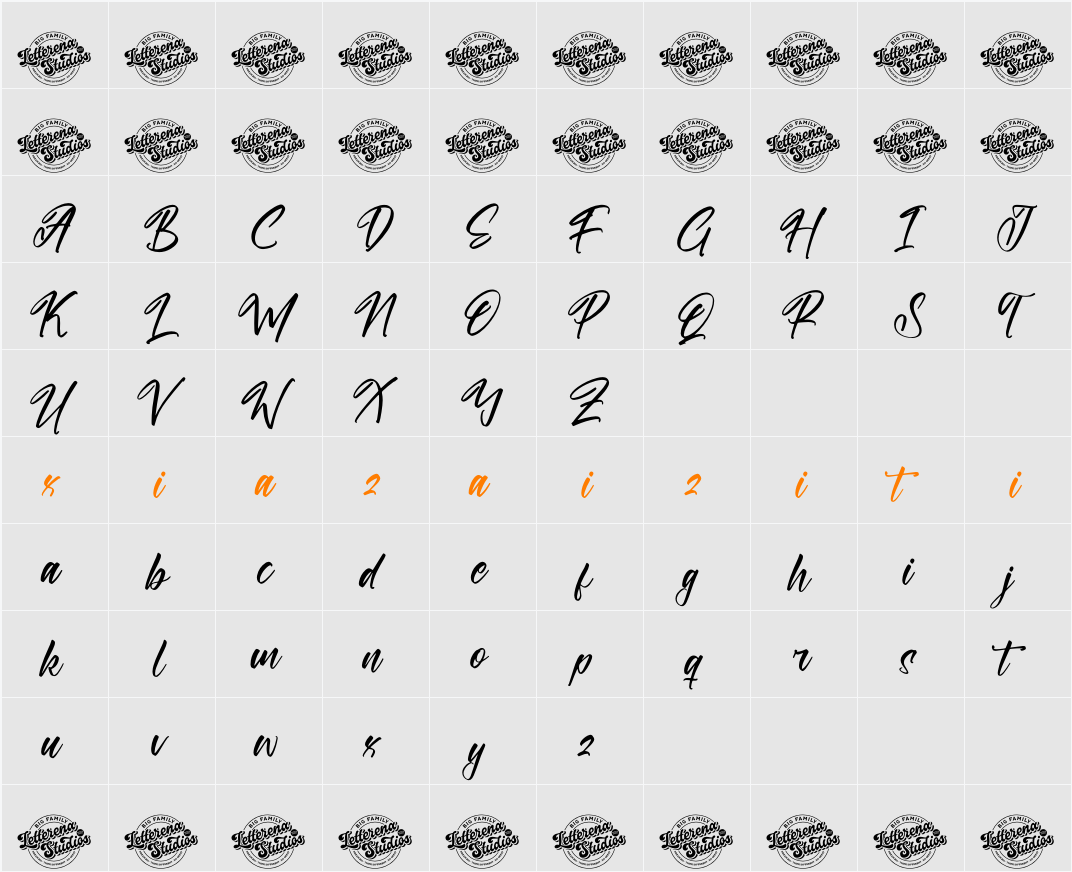 Ranterlone Nightfall DEMO VERSI 字符映射表