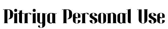 Pitriya Personal Use