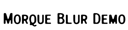 Morque Blur Demo 字体预览图