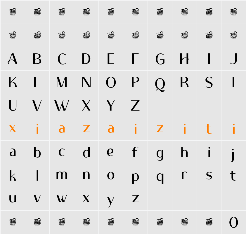 MULACENO Trial 字符映射表