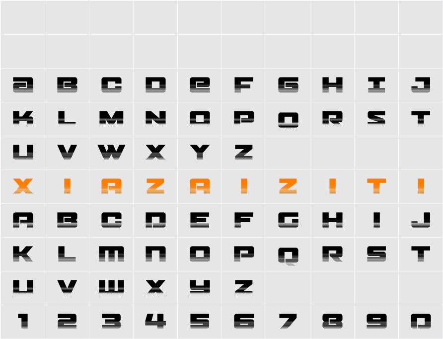 Power Broker Twotone 字符映射表