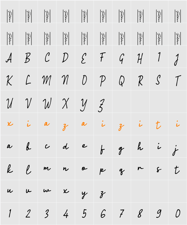 Oayoung Script 字符映射表