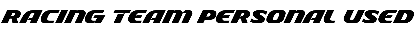 Racing Team Personal Used