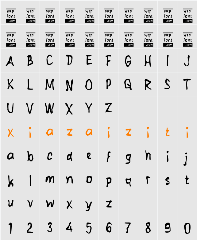 Oaglik 字符映射表