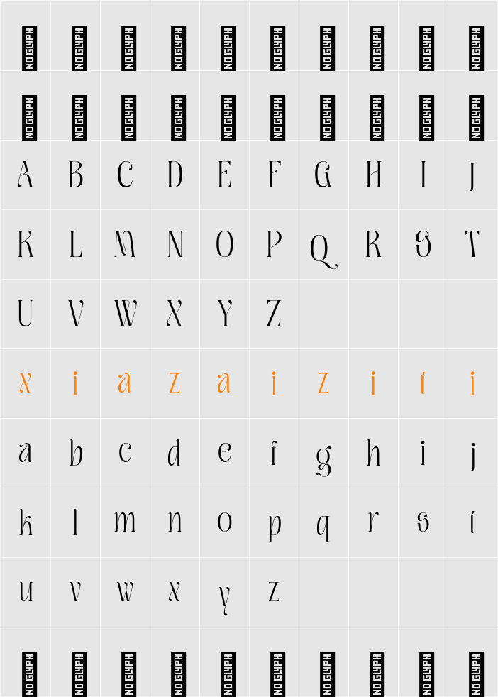 Moxtas Light 字符映射表