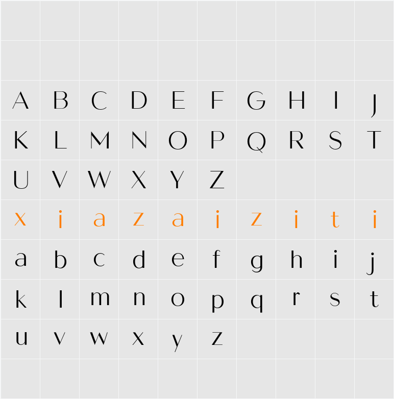 Mikea Demo 字符映射表