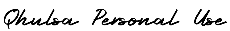 Qhulsa Personal Use